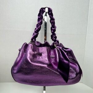 Kate Spade | Purple Leather and Velvet Handbag